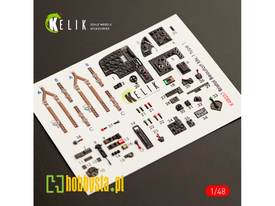 Bristol Beaufort Mk.1 Type 1 Interior 3d Decals For Icm Kit (1/48) - image 1