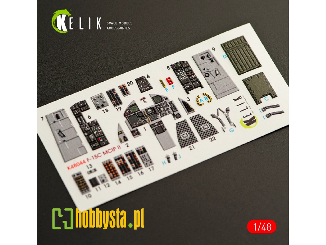 F-15c Msip Ii Eagle Interior 3d Decals For Gwh Kit - image 1