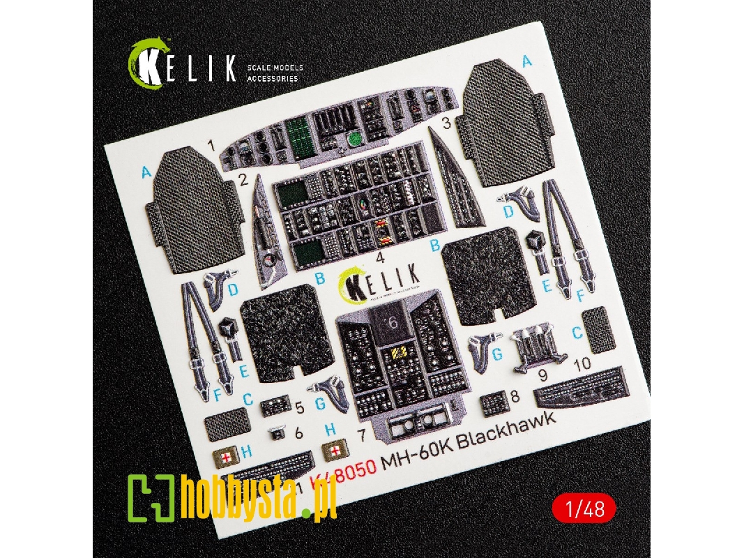 Mh-60k Black Hawk Interior 3d Decals For Italeri Kit 2666 - image 1