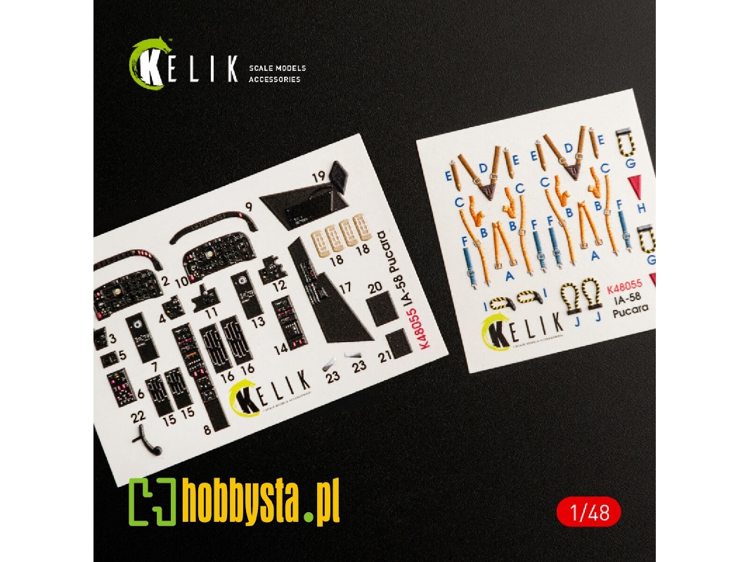 Ia-58 Pucara Interior 3d Decals For Kinetic Kit - image 1