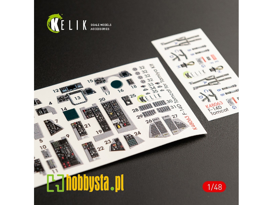 F-14d Tomcat Interior 3d Decals For Tamiya Kit - image 1