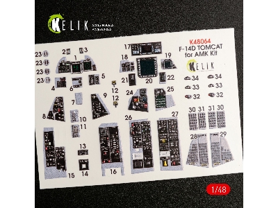 F-14d Tomcat Interior 3d Decals For Amk Kit - image 3