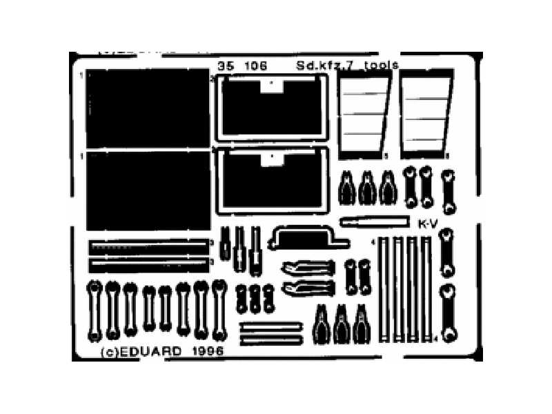 Sd. Kfz.7 tool box 1/35 - Tamiya - image 1