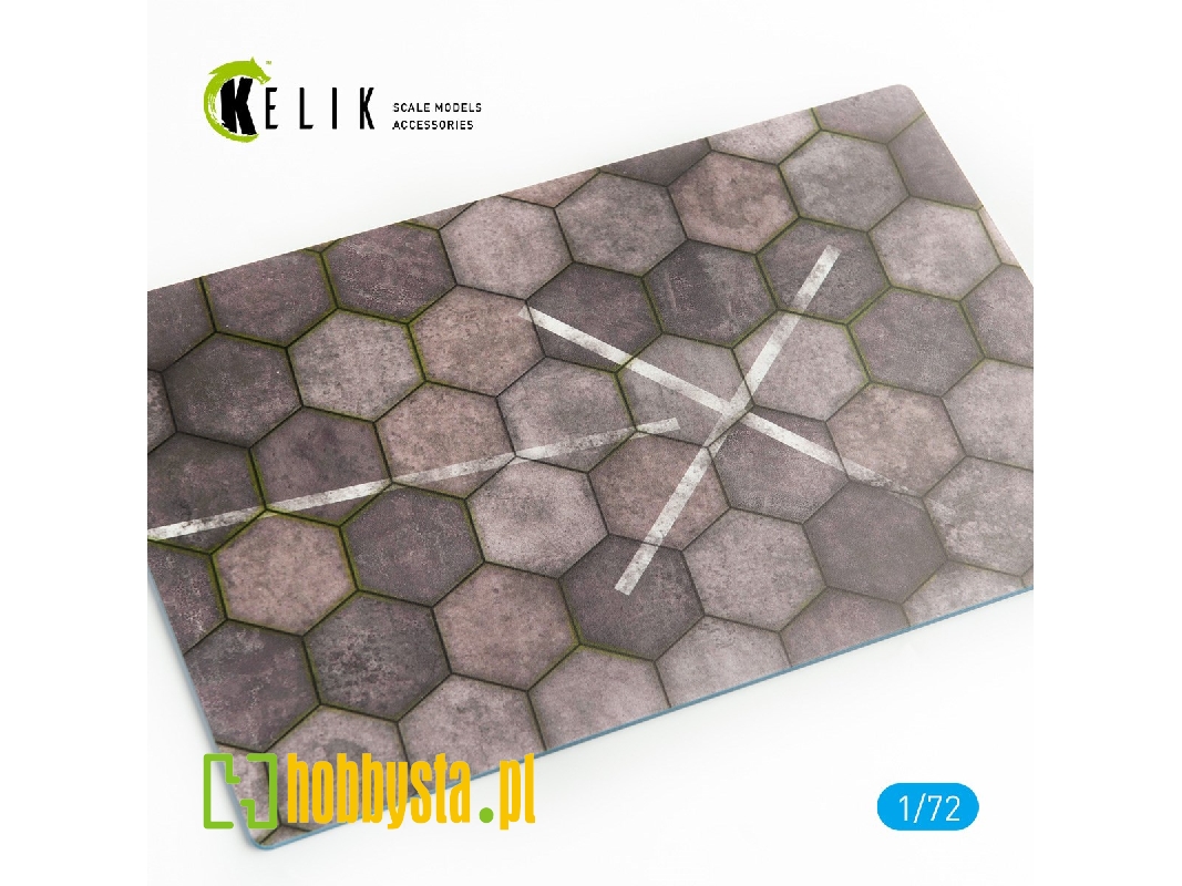 Hexagonal Concrete Plates For Aircraft And Helicopters Base - Acrylic 3mm (280mm X 180mm) (170g) - image 1