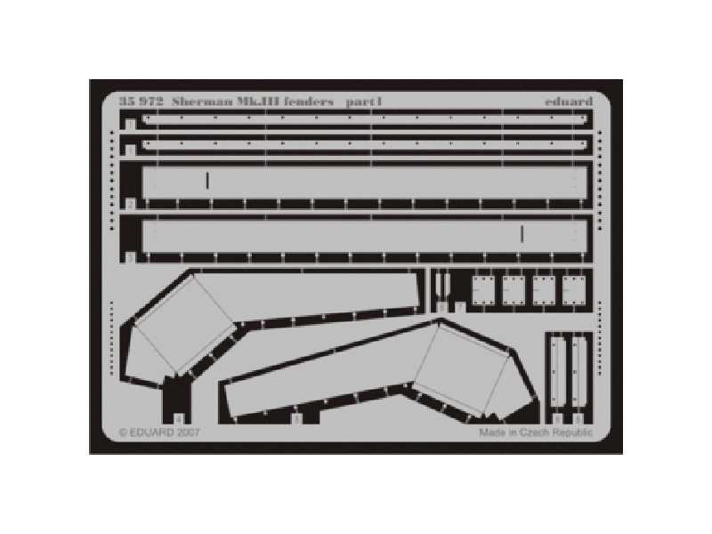 Sherman Mk. III fenders 1/35 - Dragon - image 1