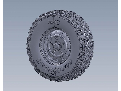Wolf W.M.I.K Weighted Aggressive Pattern Wheel Set (Incl. Covered/Uncovered Spare Wheels) For Hobbyboss - image 1