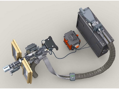 M134d Minigun On Transparent Shield (Short) Mount W/4,000rd Ammo Box (Ground/Naval Deck Applications) - image 5