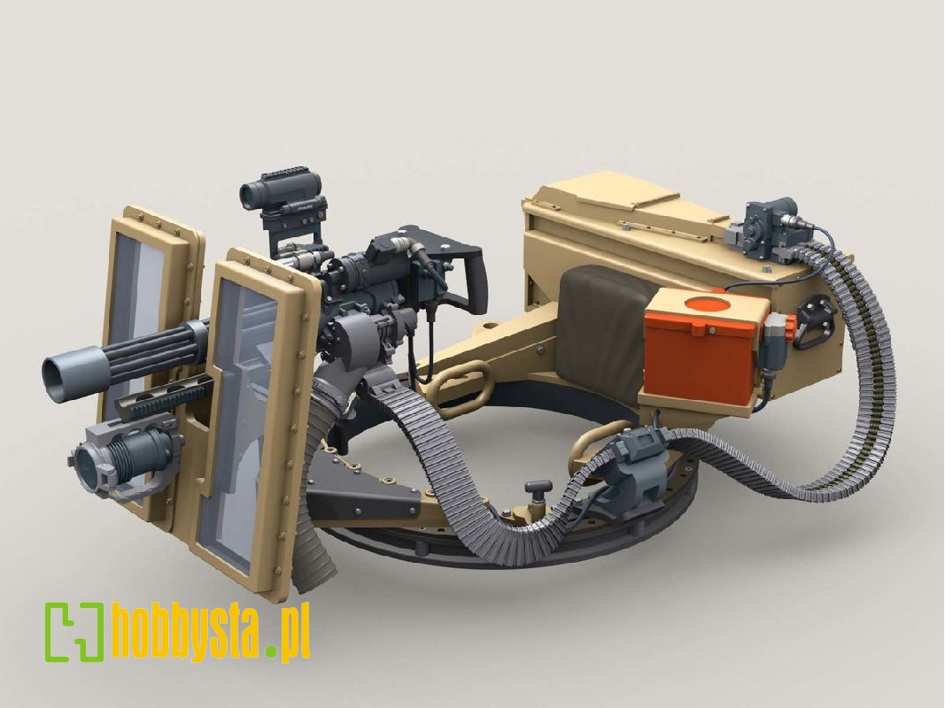 M134d Minigun, Mmc System, Transparent Shield Turret W/3,000rd 3-bay Ammunition Can - image 1 M134d Minigun, Mmc System, Transparent Shield Turret W/3,000rd 3-bay Ammunition Can - image 1