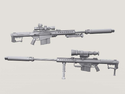 Barrett M107 Sniper Rifle W/Qdl Supressor Set (Incl' 2 Bodies) - image 2