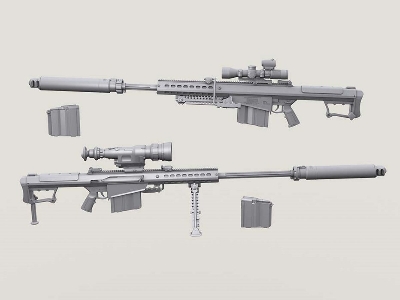 Barrett M107 Sniper Rifle W/Qdl Supressor Set (Incl' 2 Bodies) - image 3