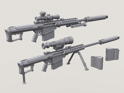 Barrett M107 Sniper Rifle W/Qdl Supressor Set (Incl' 2 Bodies) - image 4