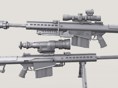 Barrett M107 Sniper Rifle W/Qdl Supressor Set (Incl' 2 Bodies) - image 5