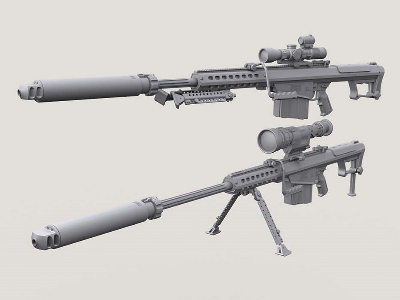 Barrett M107 Sniper Rifle W/Qdl Supressor Set (Incl' 2 Bodies) - image 6