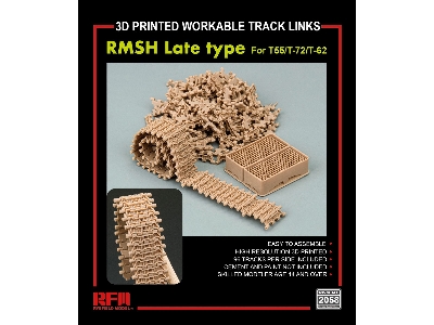 3d Printed Workable Track Links Rmsh Late Type For T-55/T-72/T-62 - image 2