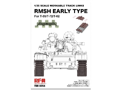 Workable Track Links Rmsh Early Type For T-55/T-72/T-62 - image 1