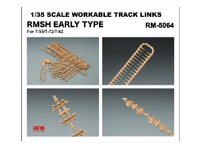 Workable Track Links Rmsh Early Type For T-55/T-72/T-62 - image 2