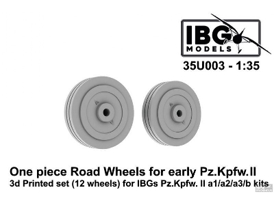 One Piece Road Wheels For Early Pz.Kpfw.Ii - 3d Printed Set (12 Wheels) For Ibgs Pz.Kpfw.Ii A1/A2/A3/B Kits - image 1