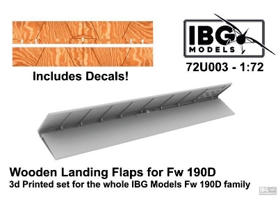 Wooden Landing Flaps For Fw 190d - 3d Printed Set For The Whole Ibg Models Fw 190d Family - image 1