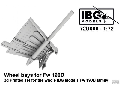 Wheel Bays For Fw 190d - 3d Printed Set For The Whole Ibg Models Fw 190d Family - image 1
