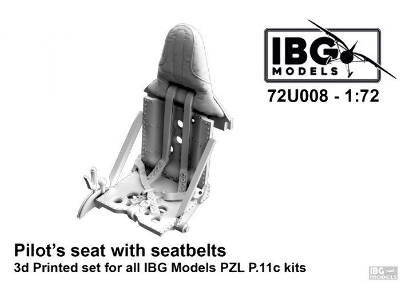 Pilot's Seat With Seatbelts - 3d Printed For Ibg Pzl P.11c - image 1