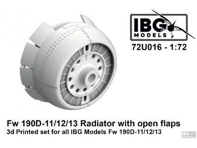 Fw 190d-11/12/13 Radiator With Open Flaps - 3d Printed For Ibg Fw 190d-11/12/13 - image 1