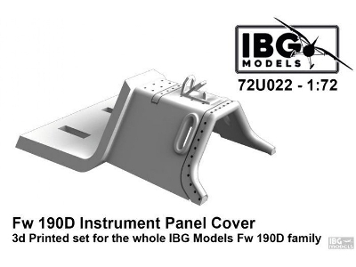 Fw 190d Instrument Panel Cover - 3d Printed For Ibg Fw 190d Family - image 1