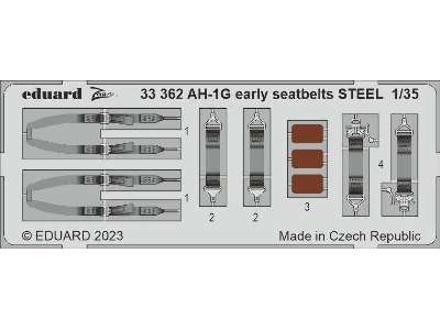 AH-1G early seatbelts STEEL 1/35 - ICM - image 1