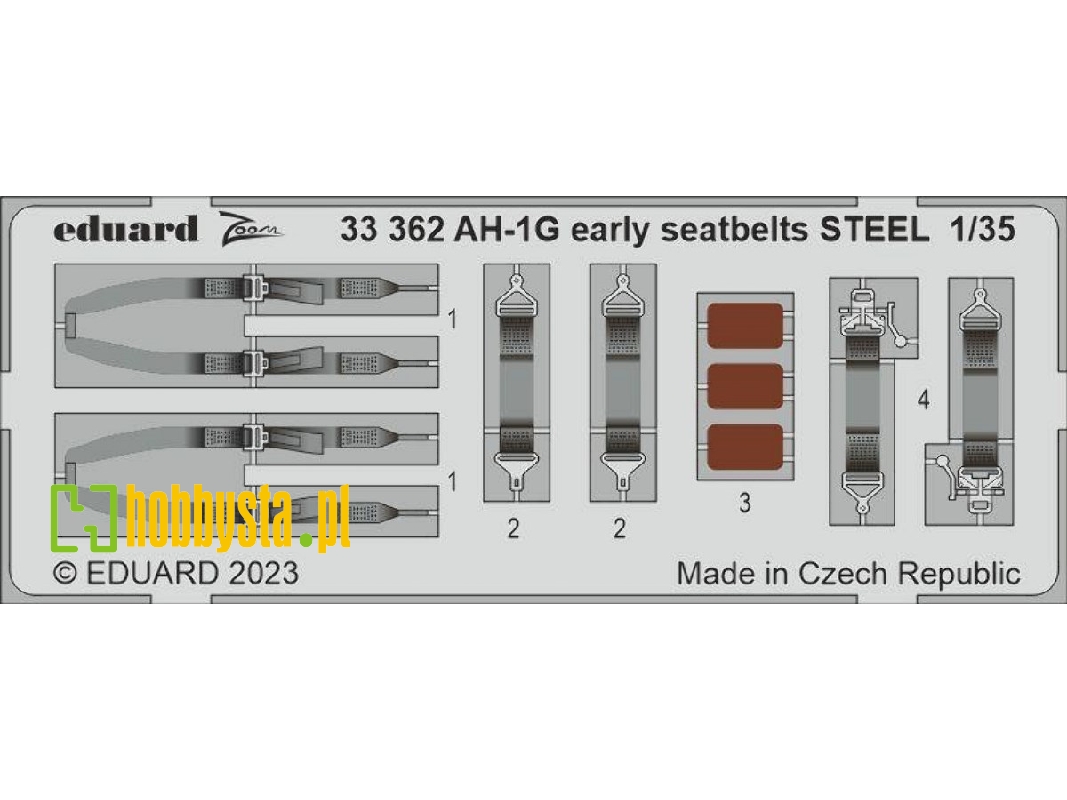 AH-1G early seatbelts STEEL 1/35 - ICM - image 1