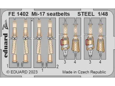 Mi-17 seatbelts STEEL 1/48 - TRUMPETER - image 1
