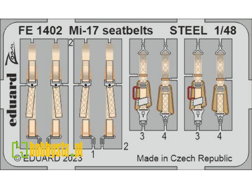 Mi-17 seatbelts STEEL 1/48 - TRUMPETER - image 1