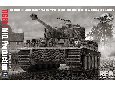 Pz.Kpfw. Vi Ausf. E Tiger I Mid. Production Standard/Cut Away Parts 2in1 With Full Interior And Workable Tracks - image 1