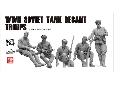 WWII Soviet Tank Desant Troops Resin Figures - image 1