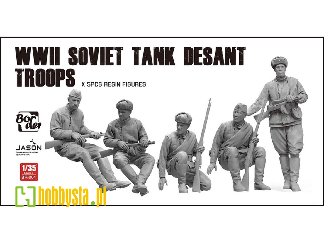 WWII Soviet Tank Desant Troops Resin Figures - image 1
