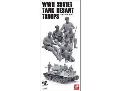 WWII Soviet Tank Desant Troops Resin Figures - image 2