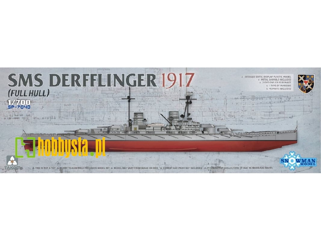 SMS Derfflinger 1917 Full Hull w/metal barrels - image 1