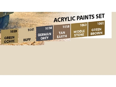 Acrylic Paints Set For Wehrmacht Afrika Korps - image 2