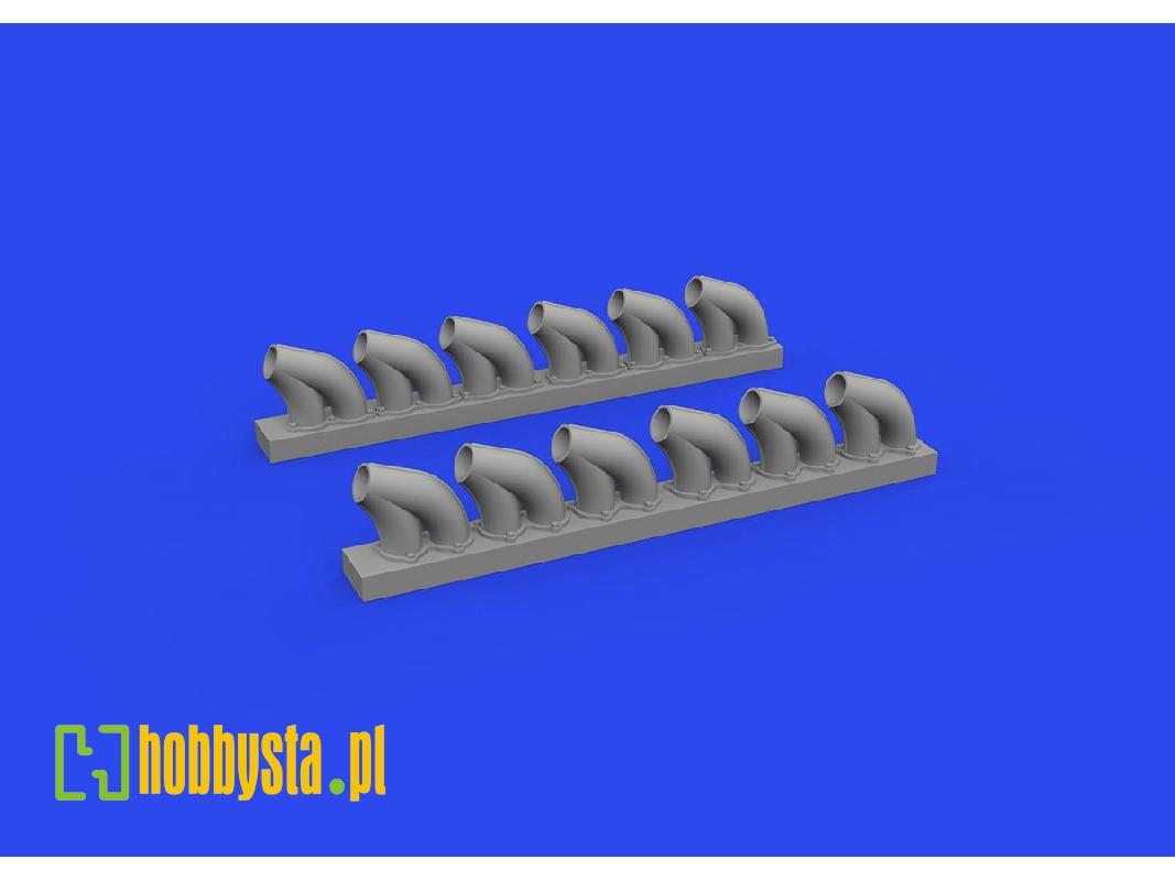 P-39 exhaust stacks rounded PRINT 1/48 - EDUARD - image 1