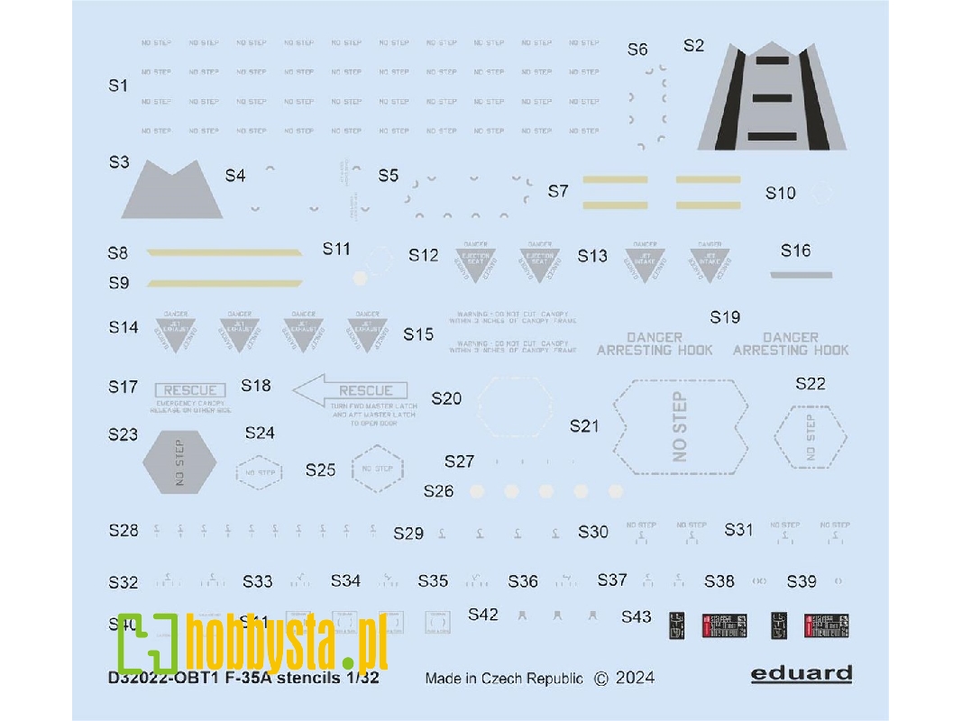 F-35A stencils 1/32 - ITALERI - image 1