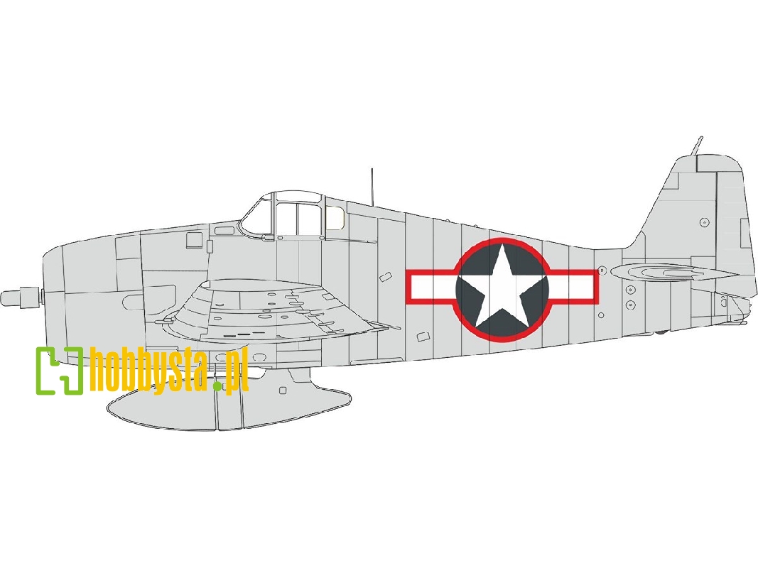 F6F-3 US national insignia w/  red outline 1/48 - EDUARD - image 1