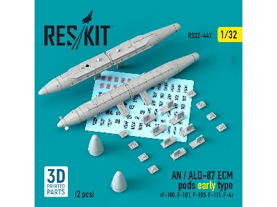 An / Alq-87 Ecm Pods Early Type (2 Pcs) (F-100, F-101, F-105, F-111, F-4) - image 1