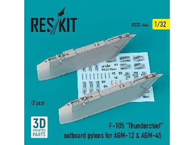 F-105 Thunderchief Outboard Agm-12 And Agm-45 Pylons (2 Pcs) - image 1