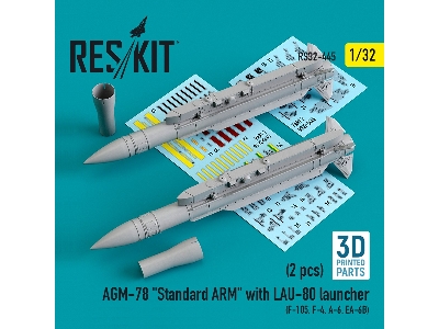 Agm-78 Standard Arm With Lau-80 Launcher (2 Pcs) (F-105,f-4,a-6,ea-6b) - image 1
