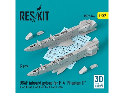 Usaf Inboard Pylons For F-4 Phantom Ii (2 Pcs) (F-4&#1057;, Rf-4&#1057;, F-4d, F-4&#1045;, F-4g, F-4f, F-4ej) - image 1