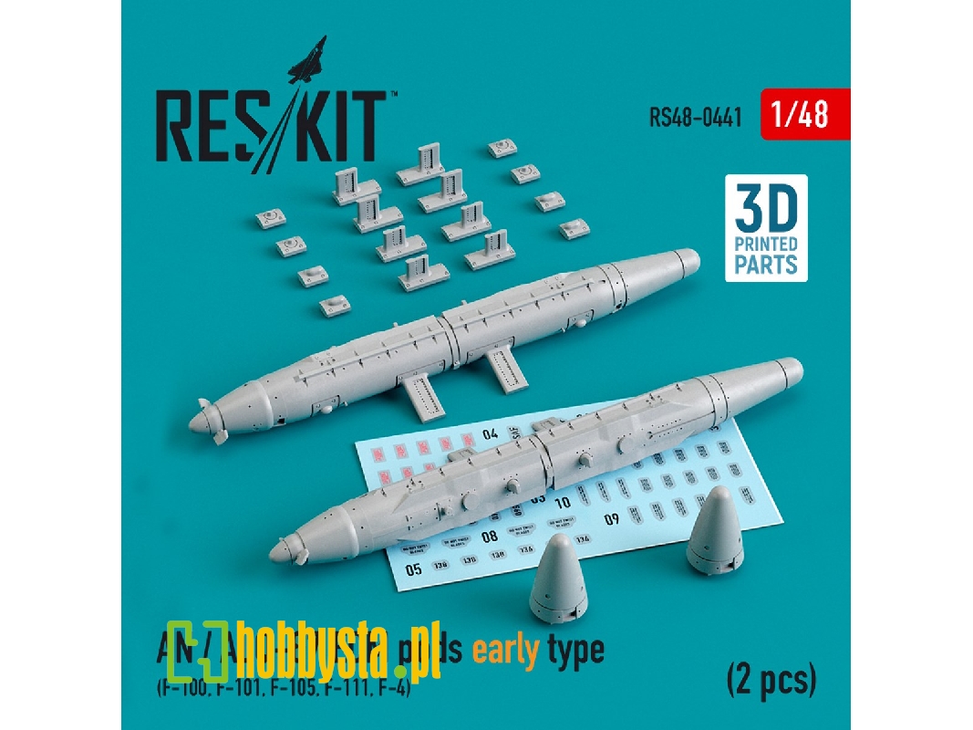 An / Alq-87 Ecm Pods Early Type (2 Pcs) (F-100, F-101, F-105, F-111, F-4) - image 1