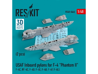 Usaf Inboard Pylons For F-4 Phantom Ii (2 Pcs) (F-4&#1057;, Rf-4&#1057;, F-4d, F-4&#1045;, F-4g, F-4f, F-4ej) - image 1