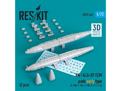 An / Alq-87 Ecm Pods Early Type (2 Pcs) (F-100, F-101, F-105, F-111, F-4) - image 1