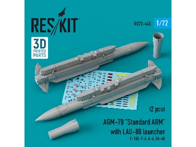Agm-78 Standard Arm With Lau-80 Launcher (2 Pcs) (F-105, F-4, A-6, Ea-6b) - image 1