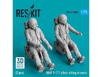 Raaf F-111 Pilots Sitting In Seats (2 Pcs) - image 1