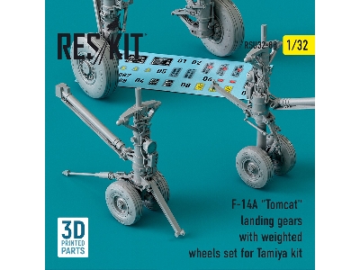 F-14a Tomcat Landing Gears With Weighted Wheels Set For Tamiya Kit - image 1
