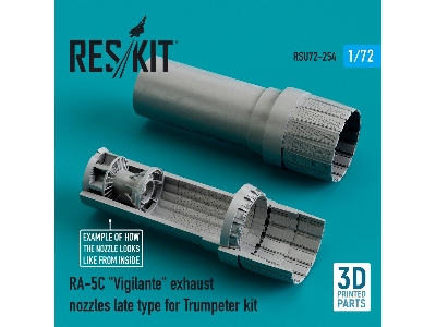 Ra-5c Vigilante Exhaust Nozzles Late Type For Trumpeter Kit - image 1